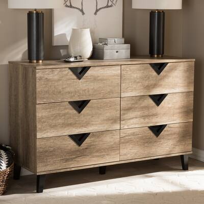 Buy Size 6 Drawer Honey Finish Dressers Chests Online At
