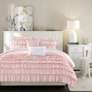 Shop Intelligent Design Demi Blush 5 Piece Ruffle Comforter Set