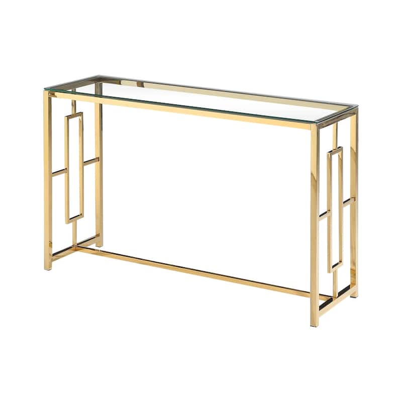 Best Master Furniture Rectangular Gold Sofa Table