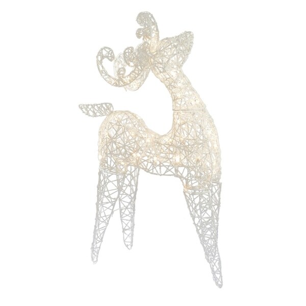 sienna 3d wire reindeer christmas decoration white metal 36 in - Metal Reindeer Christmas Decorations sienna 3d wire reindeer christmas decoration white metal 36 in - Metal Reindeer Christmas Decorations