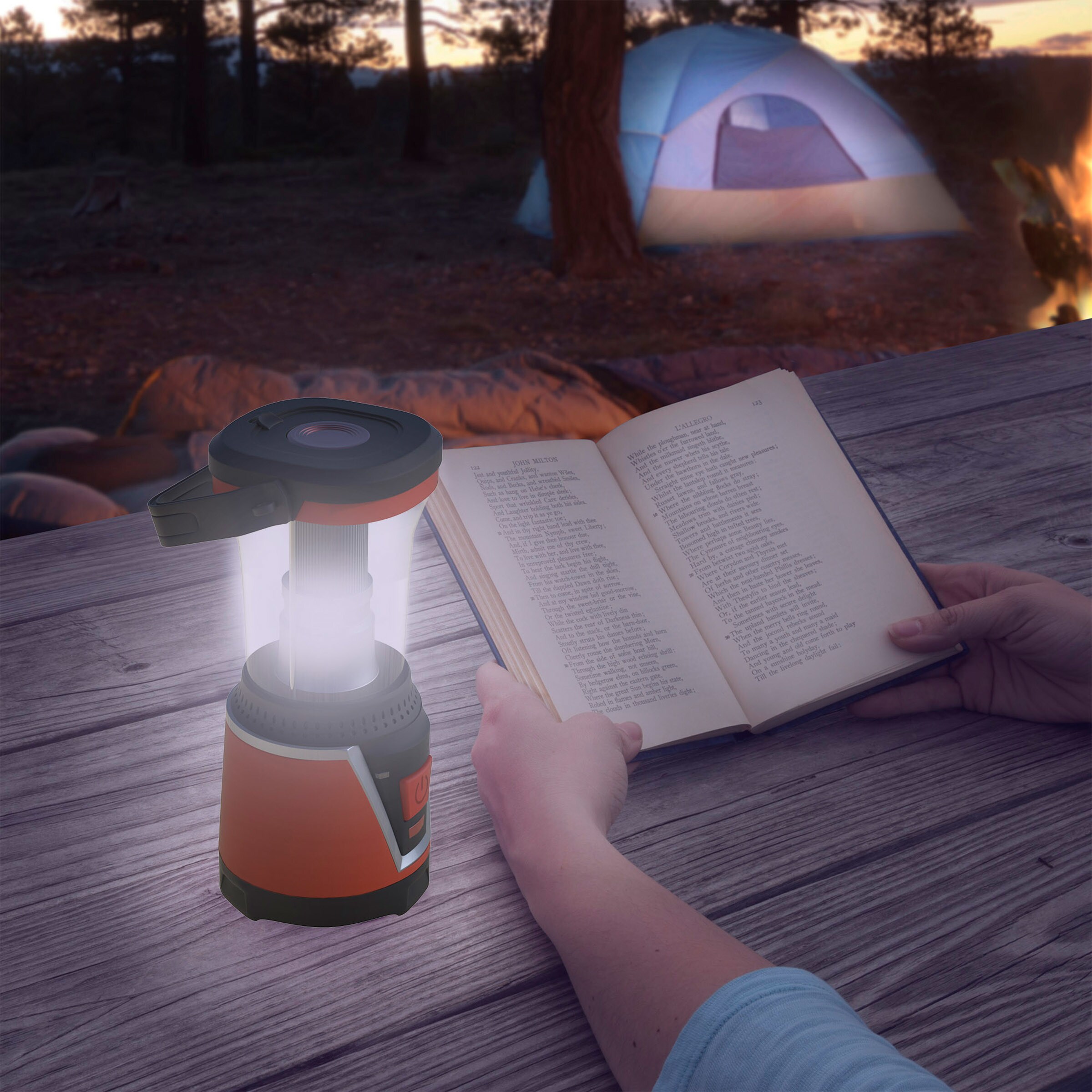 remote camping lantern