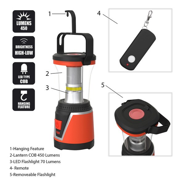 remote camping lantern
