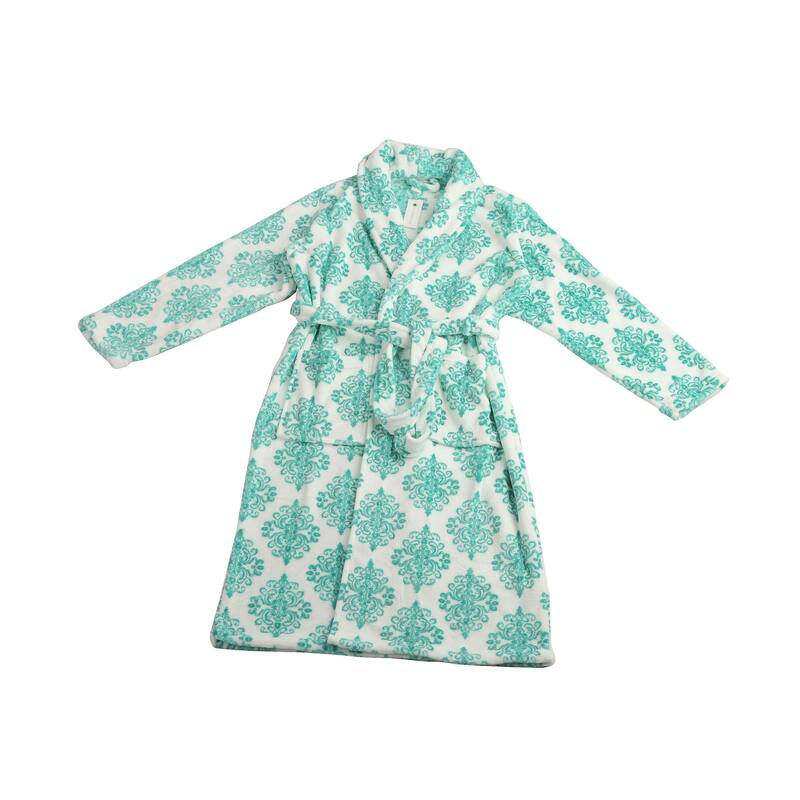 Home Soft Things Men & Women Bathrobe Printed Flannel Fleece Cloth