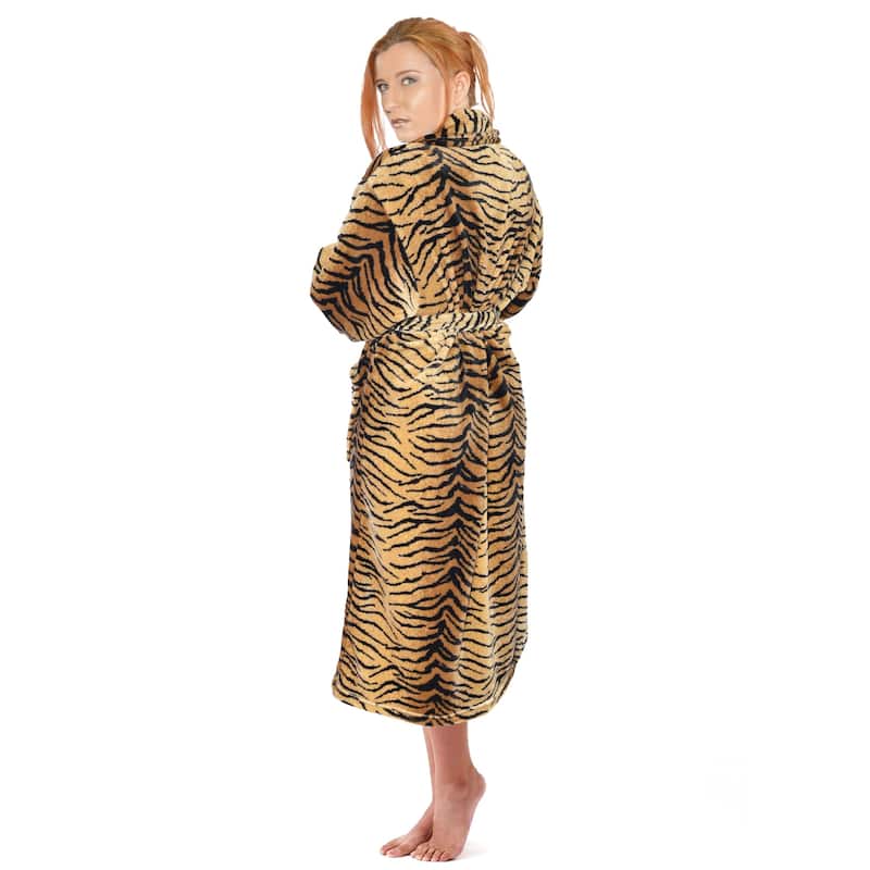 Home Soft Things Men & Women Bathrobe Printed Flannel Fleece Cloth