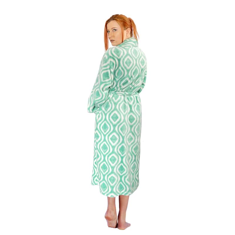 Home Soft Things Men & Women Bathrobe Printed Flannel Fleece Cloth