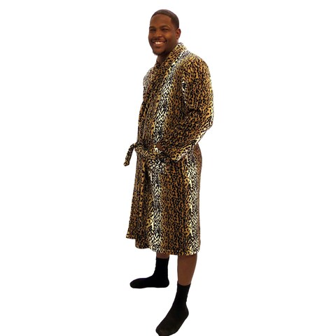 Home Soft Things Men & Women Bathrobe Printed Flannel Fleece Cloth