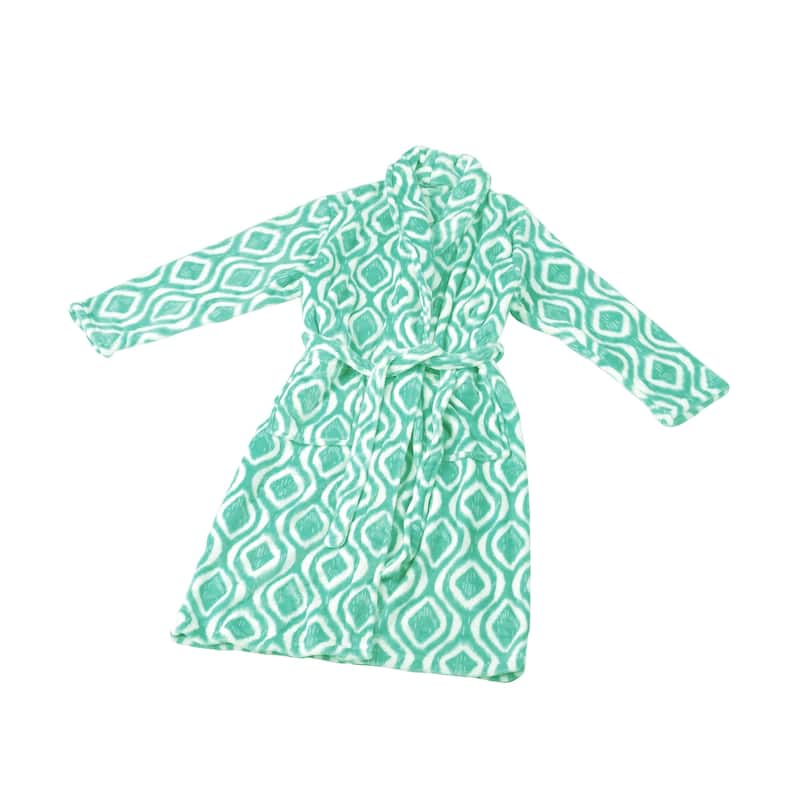 Home Soft Things Men & Women Bathrobe Printed Flannel Fleece Cloth