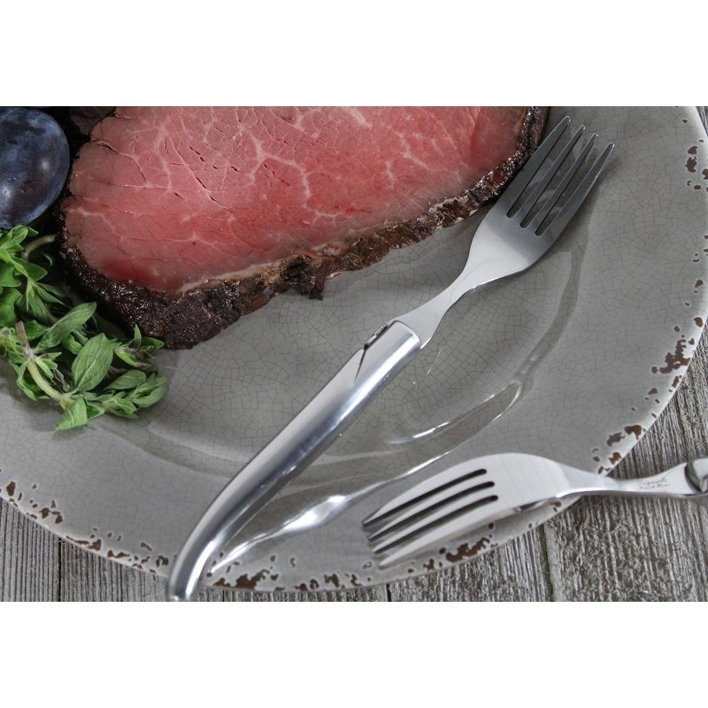 French Home Set of 4 Laguiole Connoisseur Stainless Steel Steak Forks
