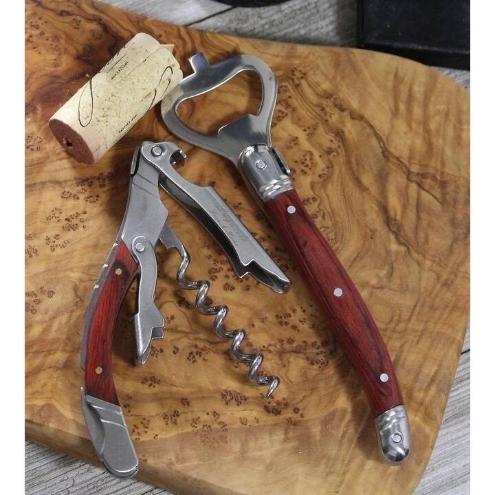 French Home Laguiole 2 Piece Bar Opener Set with Pakkawood Handles