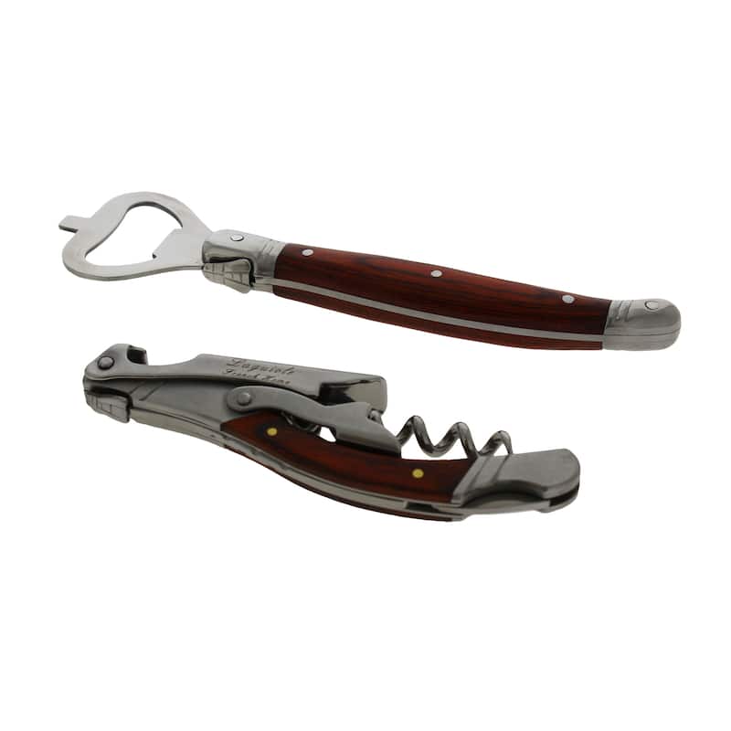 French Home Laguiole 2 Piece Bar Opener Set with Pakkawood Handles