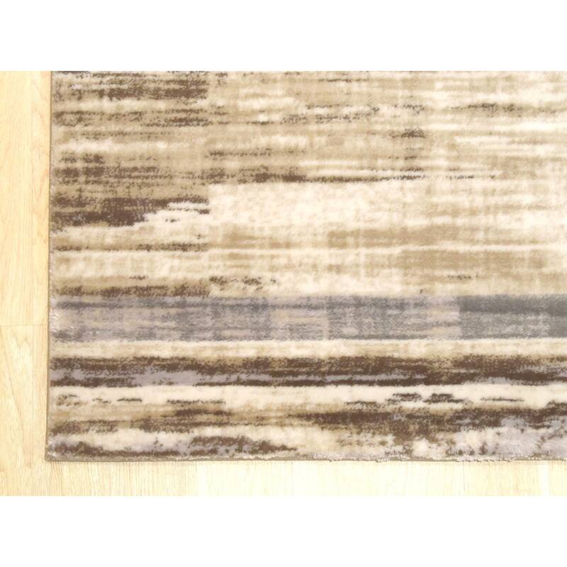 Ivory Distressed Bohemian Isabella Striped Rug by , Stylish and Trendy Area Rug for Adding Bohemian Charm to You