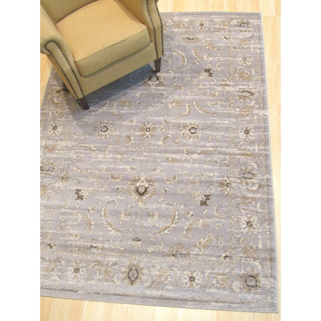 Gray Distressed Bohemian Isabella Rug - 7'10" x 9'10"