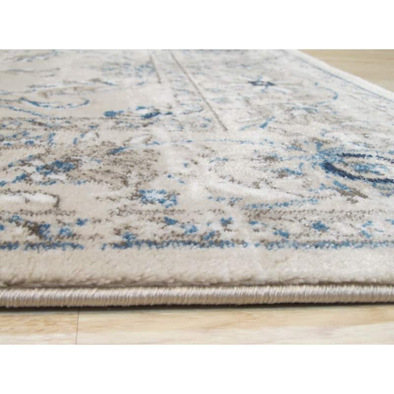 Beige Distressed Bohemian Isabella Rug - 8'6" x 11'10"