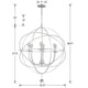 preview thumbnail 4 of 2, Copper Grove Poltava 6-light Silvertone Globe Chandelier