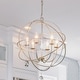 preview thumbnail 2 of 2, Copper Grove Poltava 6-light Silvertone Globe Chandelier