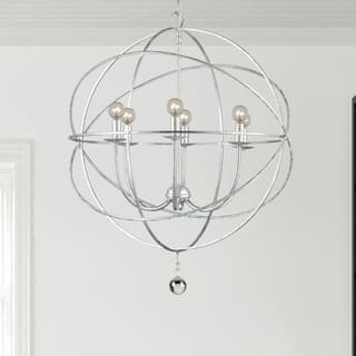 Copper Grove Poltava 6-light Silvertone Globe Chandelier
