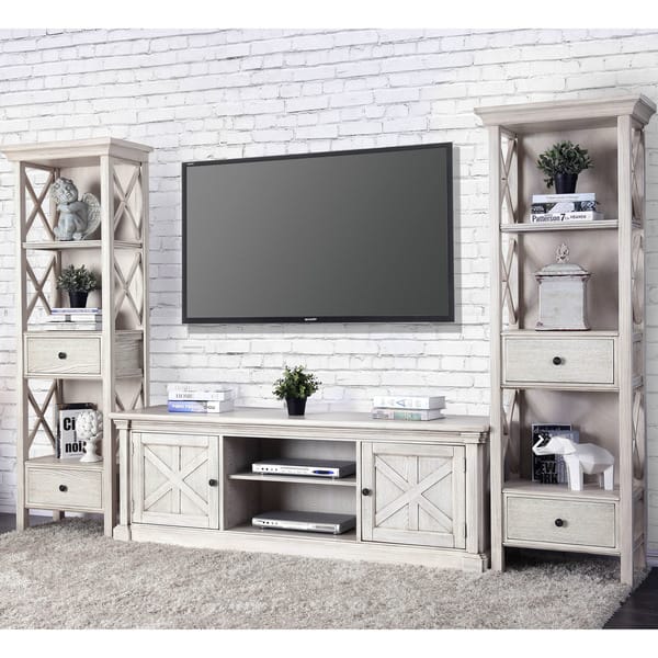 Shop Furniture Of America Biel Rustic White Solid Wood Storage