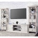 preview thumbnail 3 of 4, Biel Rustic White Solid Wood Storage Bookshelf by Furniture of America