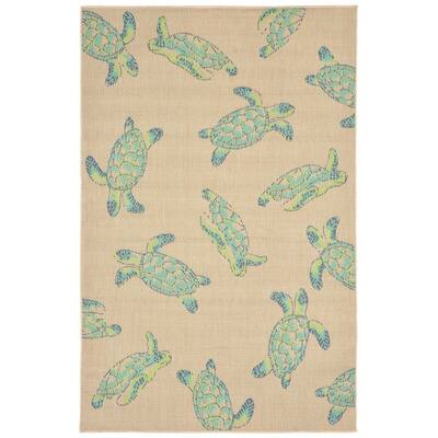 Liora Manne Marine Reptile Outdoor Rug (7'10) - 7'10
