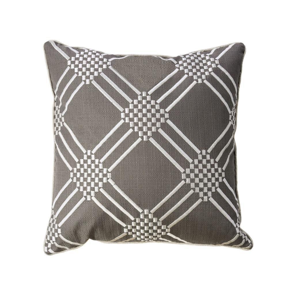 Furniture of America Foe Contemporary Grey Throw Pillows (Set of 2)