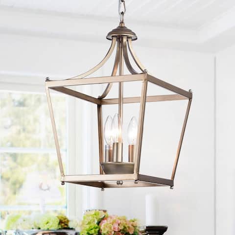 Sunsus Oil Brushed Silver 3-light Lantern Pendant