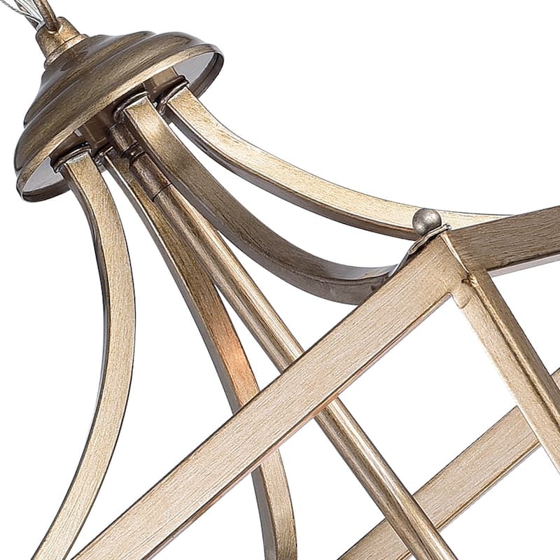 Sunsus Oil Brushed Silver 3-light Lantern Pendant