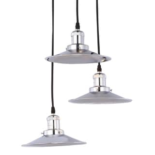 Cheyenne Nickel 3-Lamp Chandelier includes Edison Bulbs
