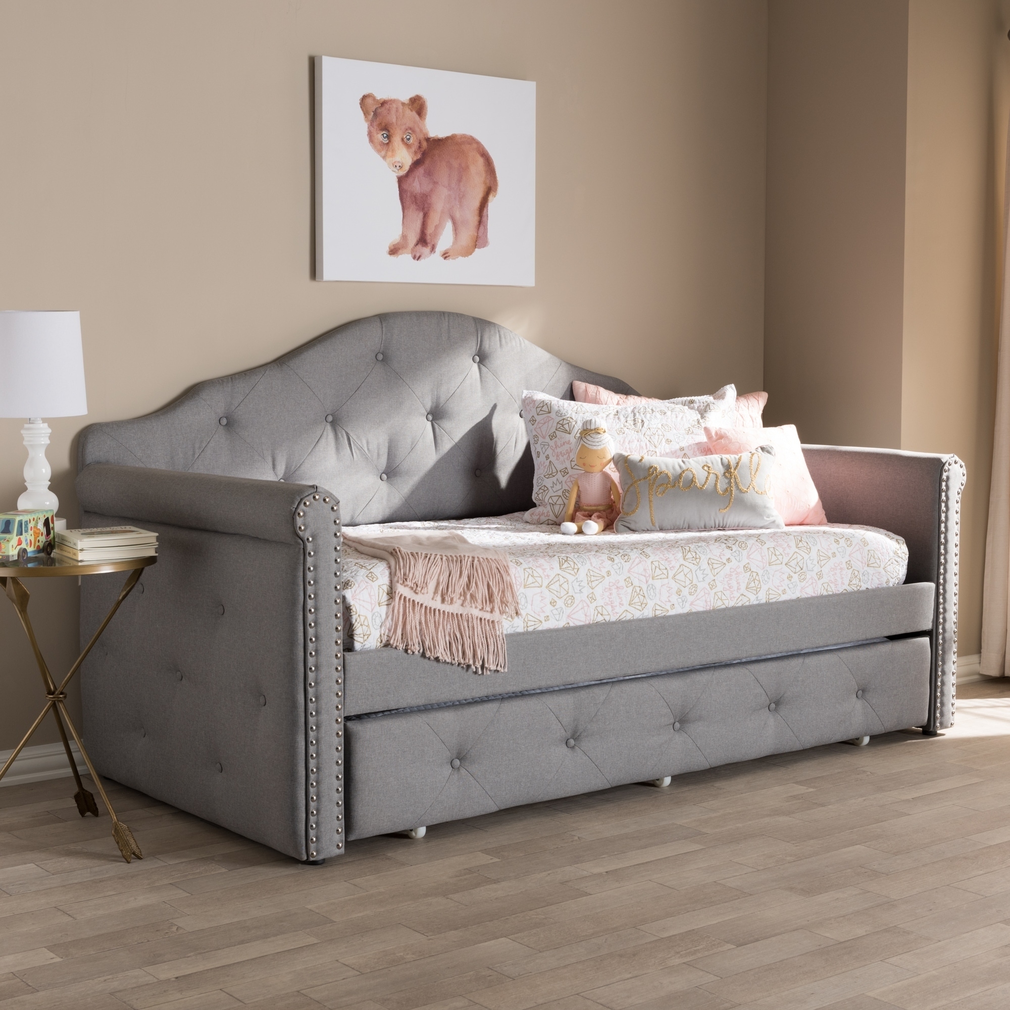 Contemporary Grey Fabric Daybed by Baxton Studio On Sale Bed