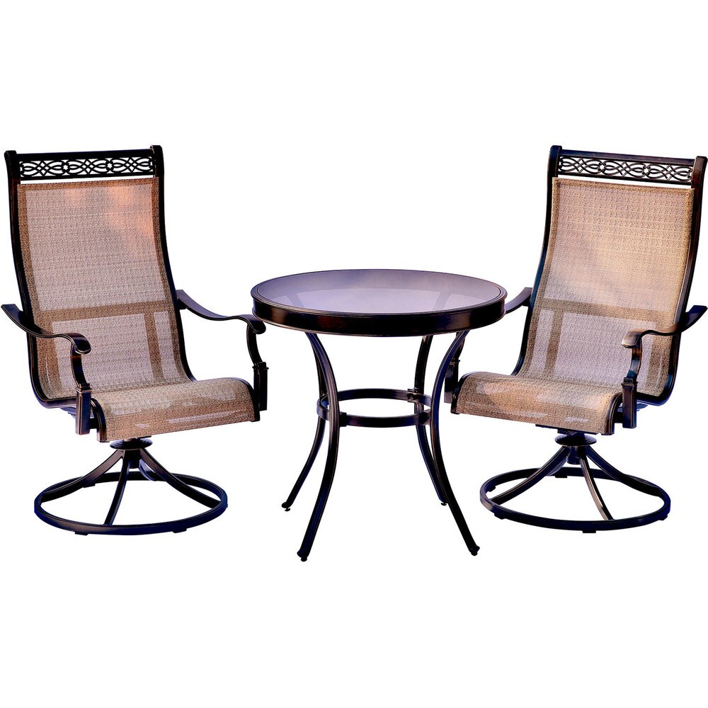 Hanoverhanover Monaco Tan Aluminum 3 Piece Outdoor High Dining Bistro Set Tan Dailymail