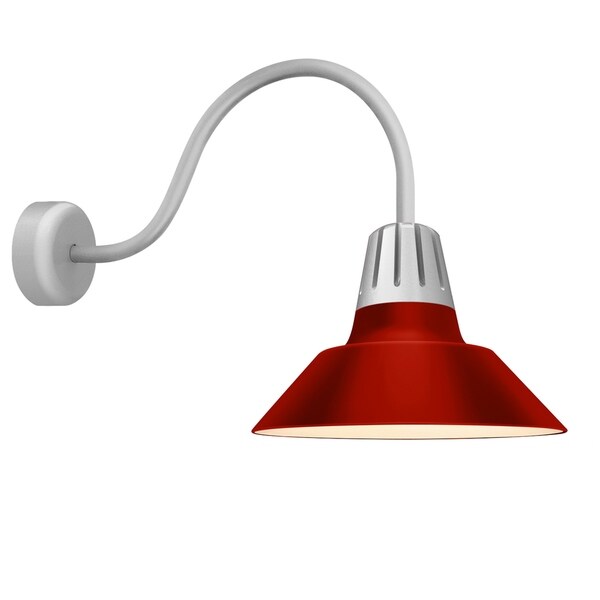Troy Rlm Lighting Heavy Metal Painted Natural Aluminum Outdoor Wall Troy Rlm Lighting Heavy Metal Painted Natural Aluminum Outdoor Wall Mount Red 18 Inch