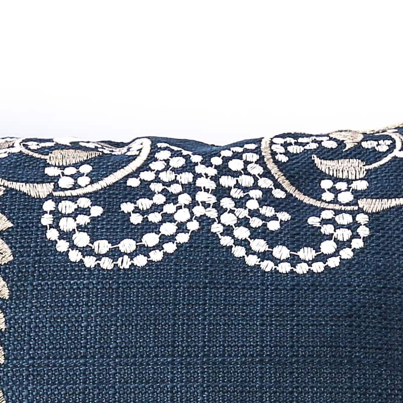Mees Contemporary Blue Fabric Throw Pillows by Furniture of America (Set of 2)