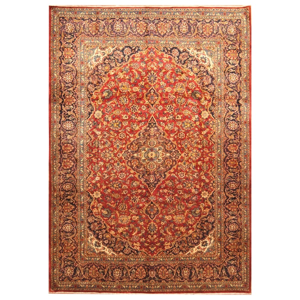 Handmade One-of-a-Kind Kashan Wool Rug (Iran) - 8'3 x 11'8 - On Sale