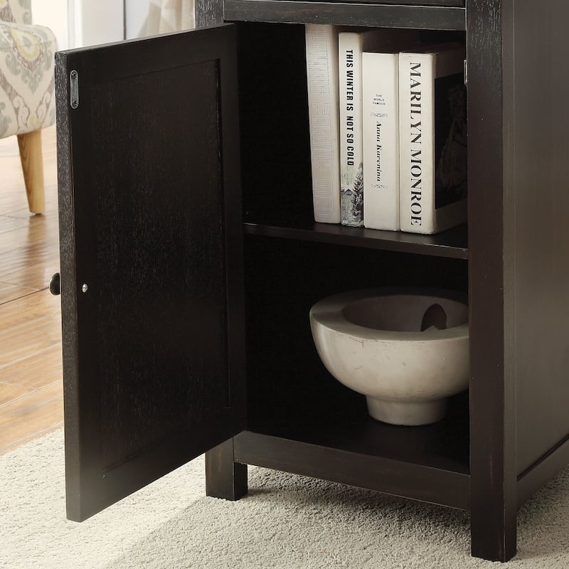 Kae Vintage 18-inch Solid Wood 1-Drawer Side Table by Furniture of America