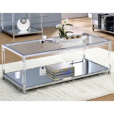 Buy Silver Acrylic Coffee Console Sofa End Tables Online At