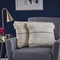 Miles Square Wool Lace Pillow (Set of 2) by Christopher Knight Home