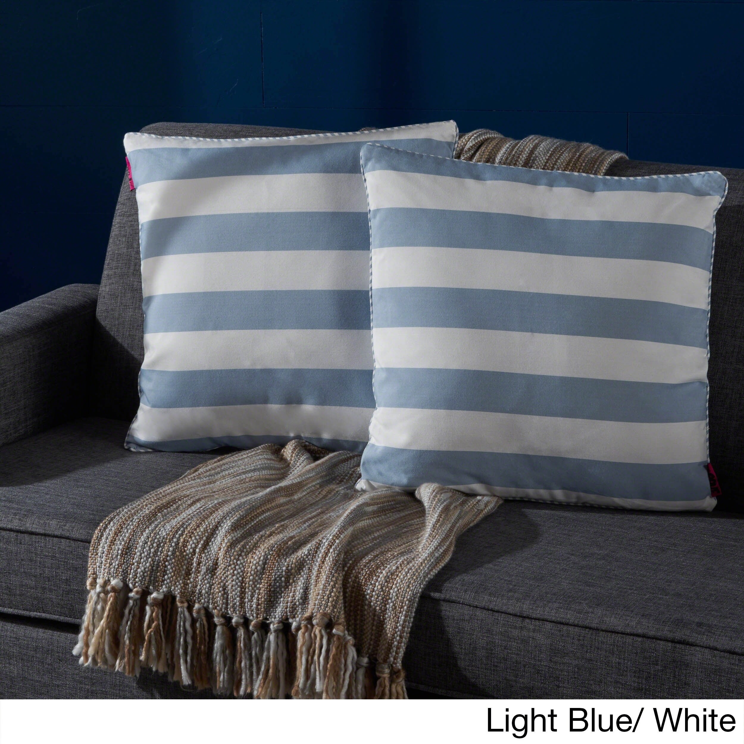 Shop Mireille Striped Fabric Pillow Set Of 2 By Christopher