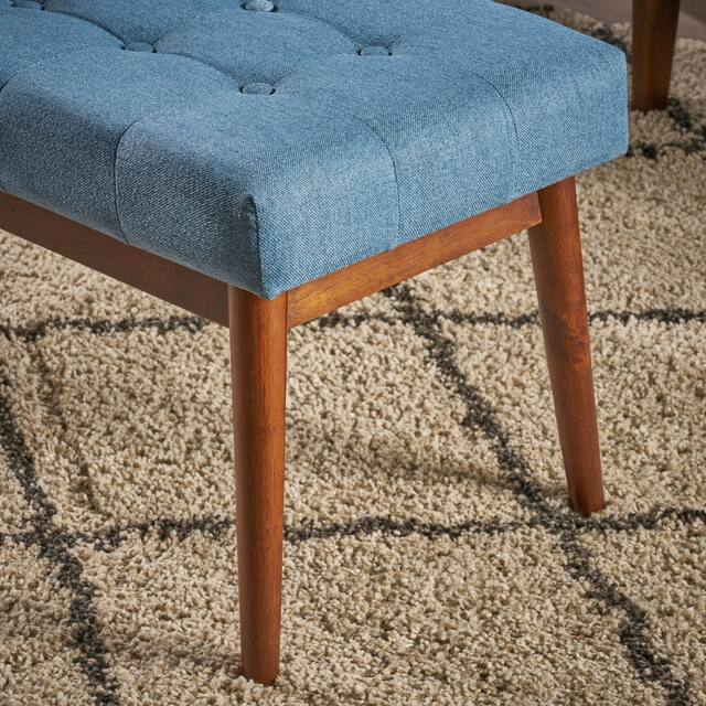 Flavel Tufted Fabric Ottoman Bench by Christopher Knight Home