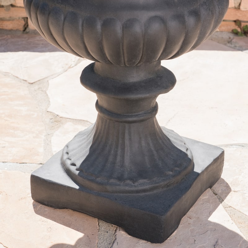 Buena Vista Outdoor 24-inch Cast Stone Urn by Christopher Knight Home