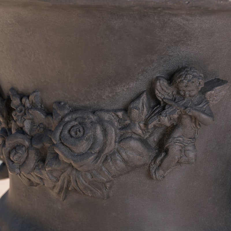 Buena Vista Outdoor 24-inch Cast Stone Urn by Christopher Knight Home