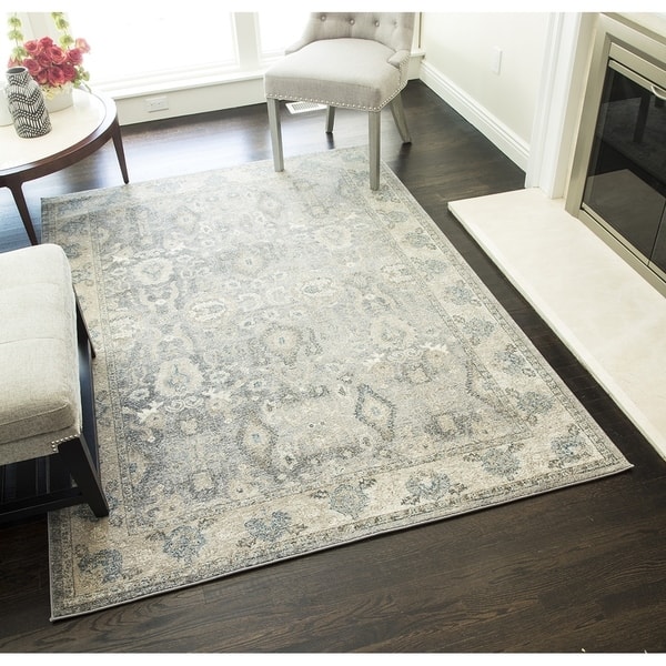 Symphony Farmhouse Vintage Blue Oriental Area Rug 5 3 X 7 6 Overstock 20301624