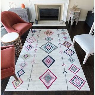 Pink Southwestern Area Rugs Online At Our Best Mert Modern Diamond Bohemian Area Rug 8