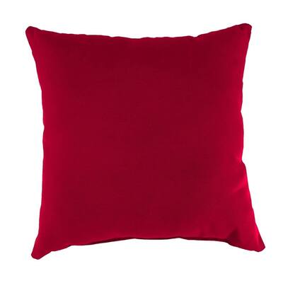 Polyester Classic Throw Pillow, 22" sq. x 8" in Barn Red