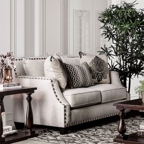 Furniture of America Zack Contemporary Chenille Loveseat