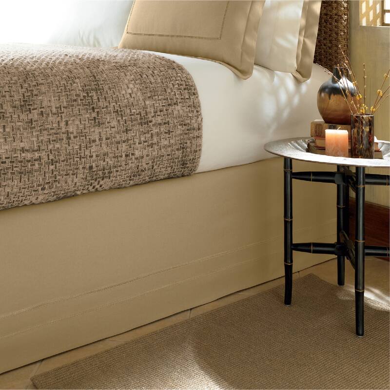Linen Hemstitch 15-inch Drop Bed Skirt