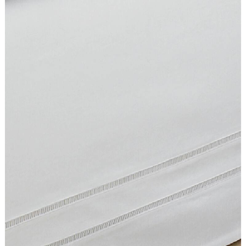 Linen Hemstitch 15-inch Drop Bed Skirt