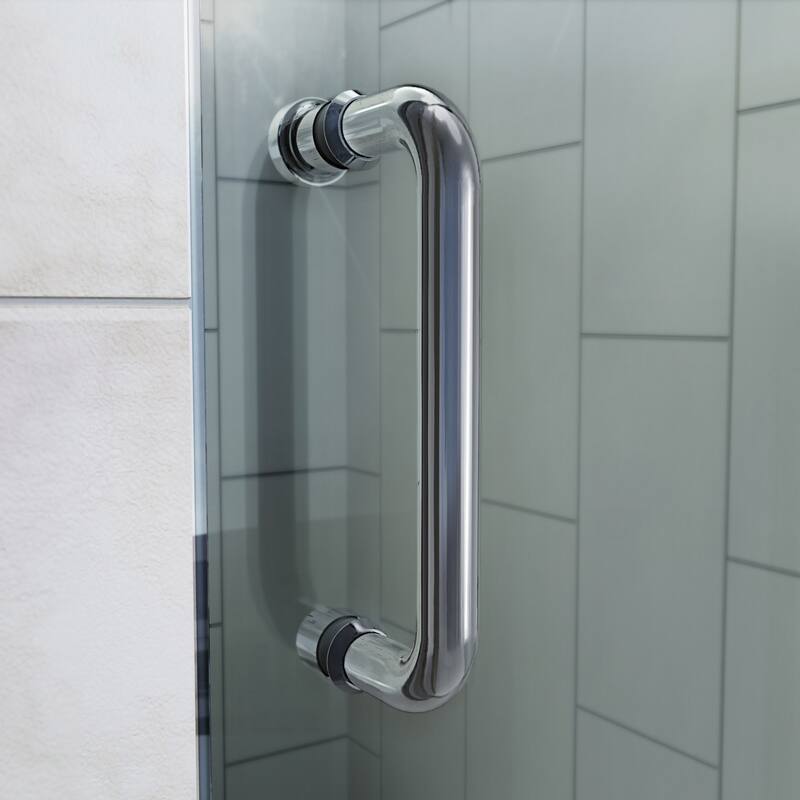 DreamLine Flex 36 in. D x 48 in. W x 74 3/4 in. H Pivot Shower Door and Shower Base Kit - 36" x 48"