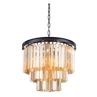 Royce Edge 9-Light Matte Black Chandelier (matte black (royal cut golden teak crystals)) - Chandeliers For Bedrooms by Overstock.com
