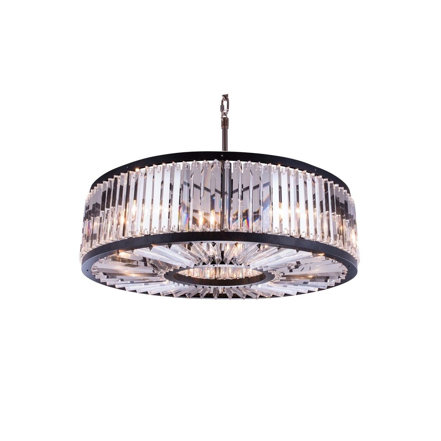 Royce Edge 10-Light Matte Black Chandelier (matte black (royal cut clear crystals)) - Chandeliers For Bedrooms by Overstock.com