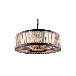 Royce Edge 10-Light Matte Black Chandelier (matte black (royal cut golden teak crystals)) - Chandeliers For Bedrooms by Overstock.com