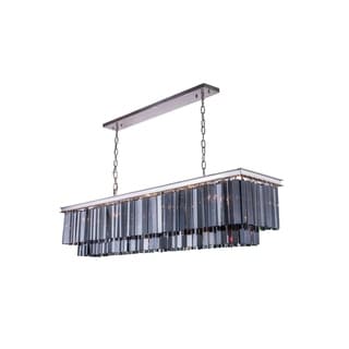 Royce Edge 12-Light Polished Nickel Chandelier (polished nickel (royal cut silver shade crystals)) - Chandeliers For Bedrooms by Overstock.com